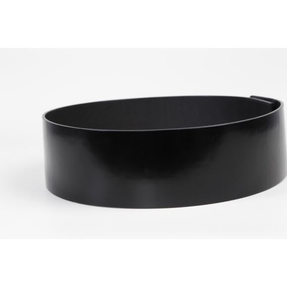 Viktor & Rolf Belt Black Leather Wide Waist Cinch Buckleless Size M Italy $400 main image 5